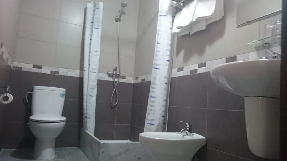 Hair dryer, towels