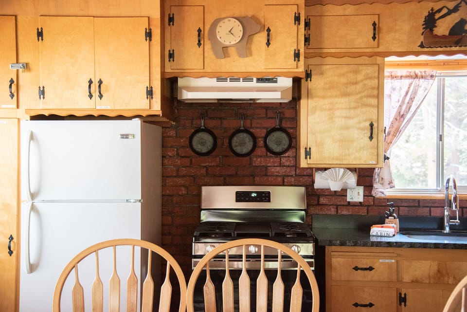 New stove with built-in griddle for easy yummy breakfasts.