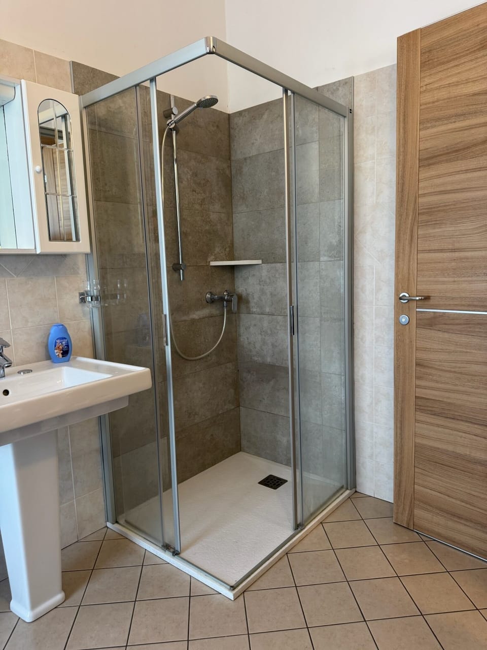 Shower, free toiletries, hair dryer, bidet