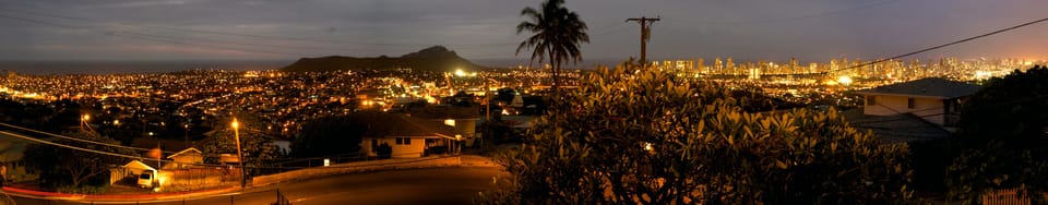 Night view from the lanai