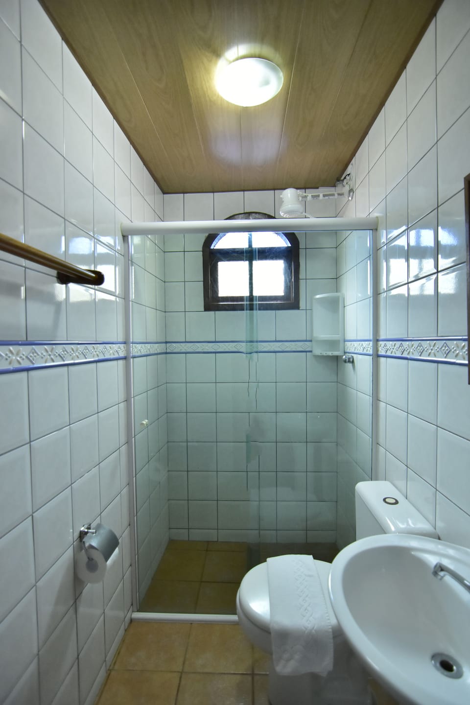 Shower, towels, soap, shampoo
