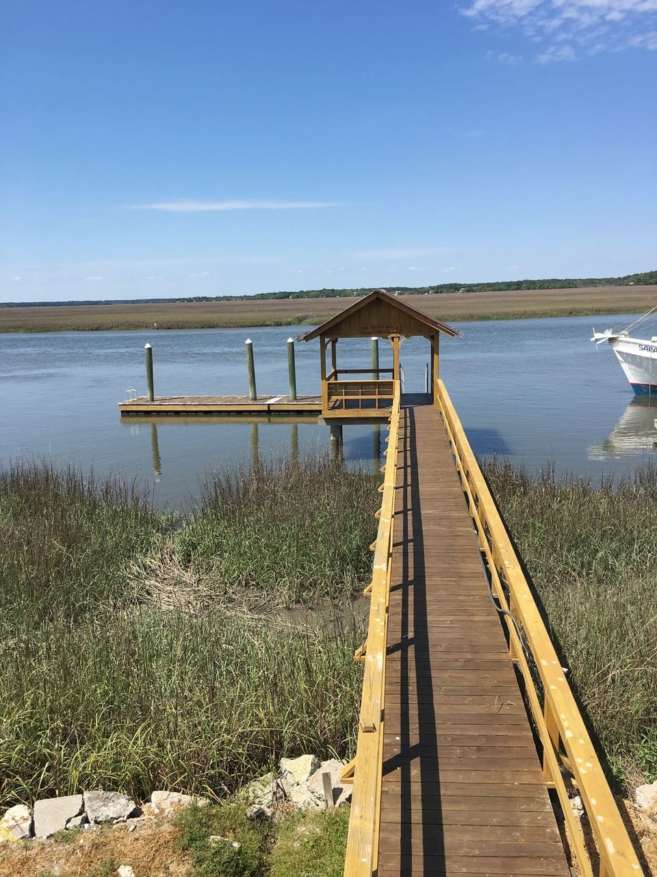 Dock on deep water