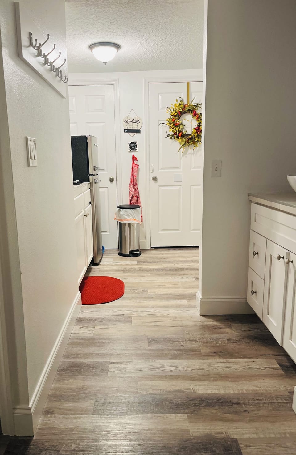 View from Bed to kitchen