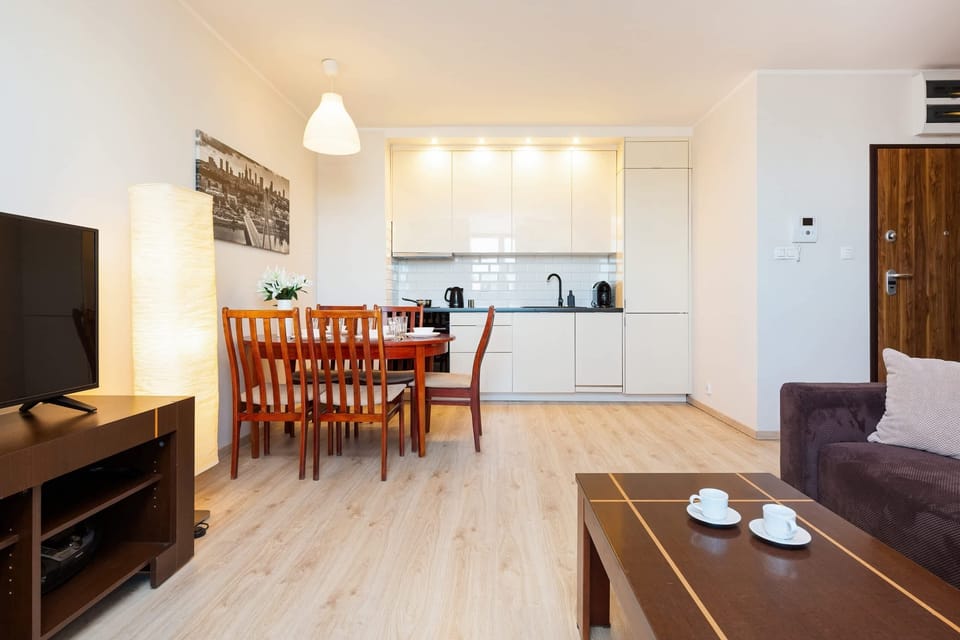 Spacious living room with full equipment. 
