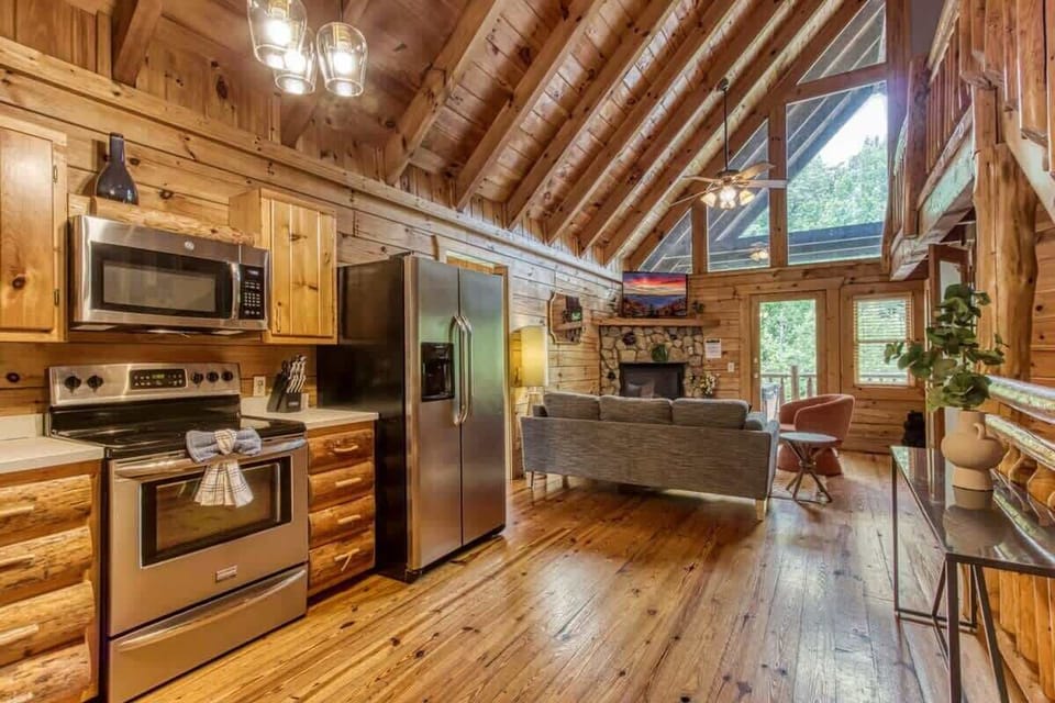 As soon as you enter, you'll step into an open space where the kitchen seamlessly flows into the living area.