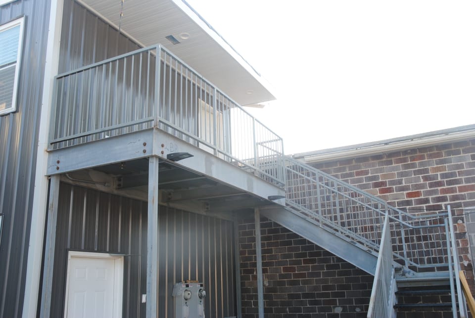 Entrancy on second floor - seating area provided on balcony