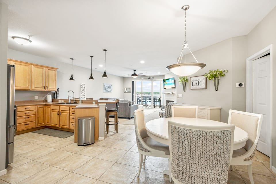 Spacious kitchen area open to the living room