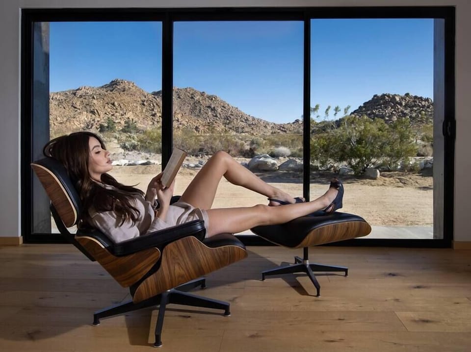 Relax in a Mid-Century Modern classic and enjoy the expansive high desert views.
