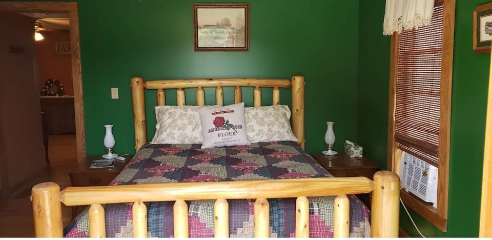 Sleep downstairs on an Amish made queen frame
