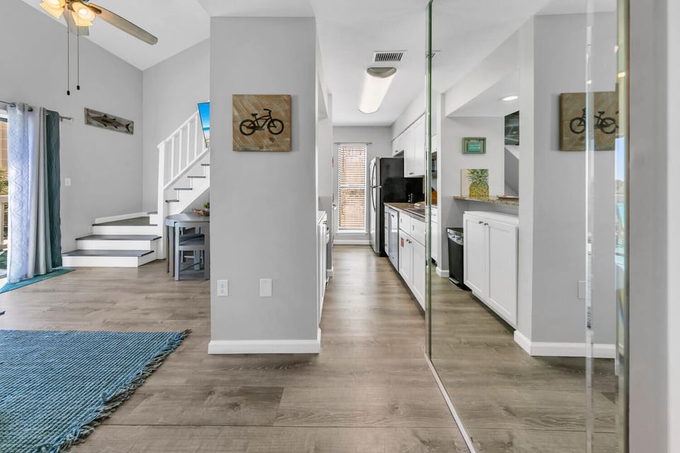Living room and kitchen view