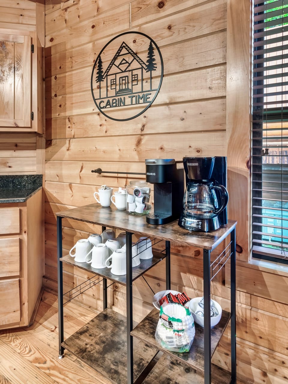 Coffee bar!  Keurig and drip pot provided.