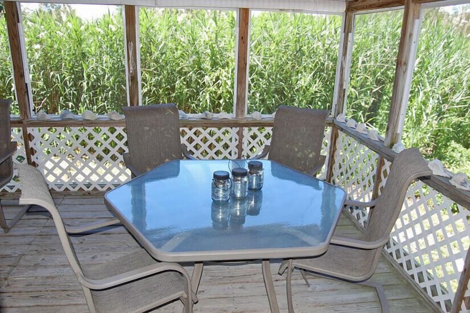 Seating in Screened in Porch