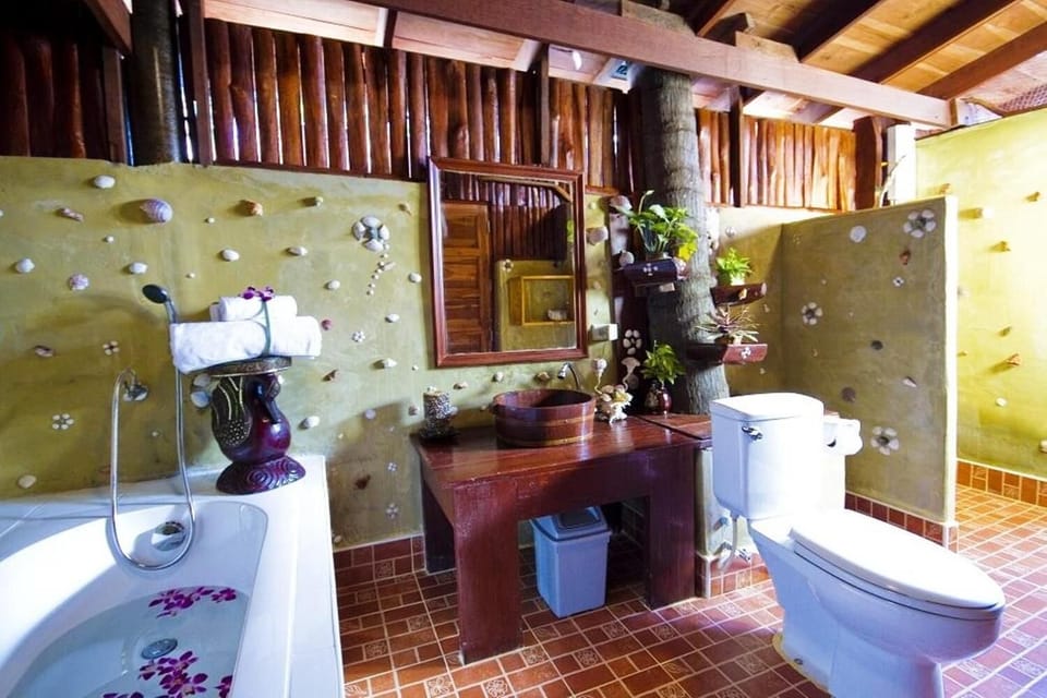 Free toiletries, hair dryer (on request), towels
