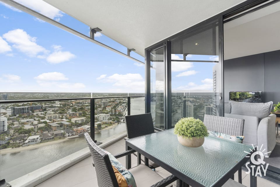 Time to relax and unwind in our balcony with the city and the river views