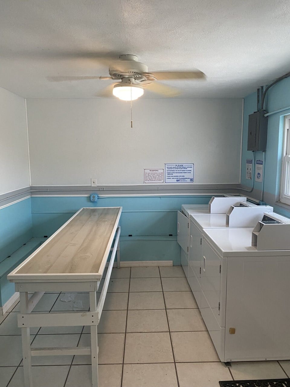 Folding table laundry room