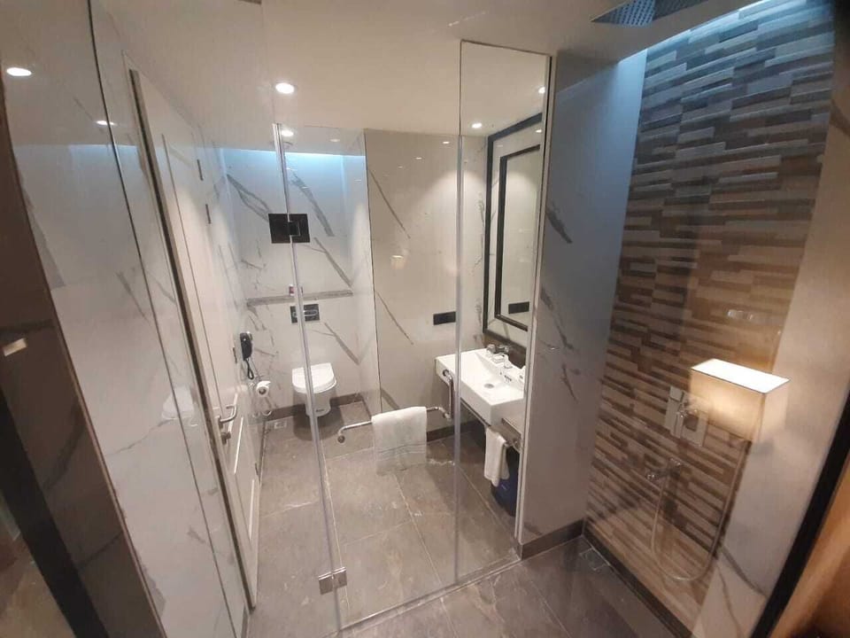 Premier Room | Bathroom | Shower, rainfall showerhead, free toiletries, hair dryer
