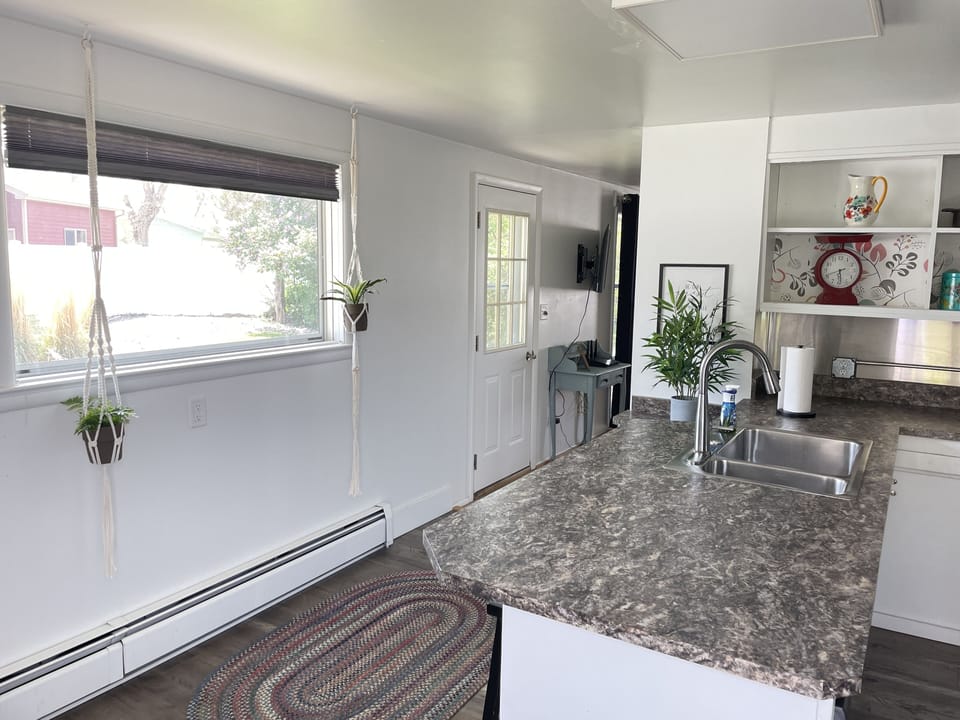 Picture window in kitchen