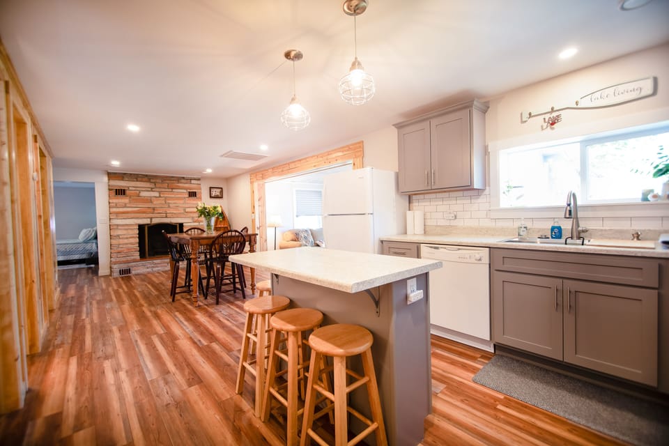 Open concept for family gatherings.
