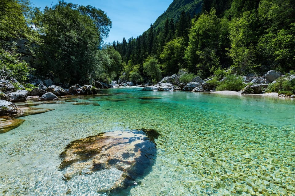 Shallows of the Soca river