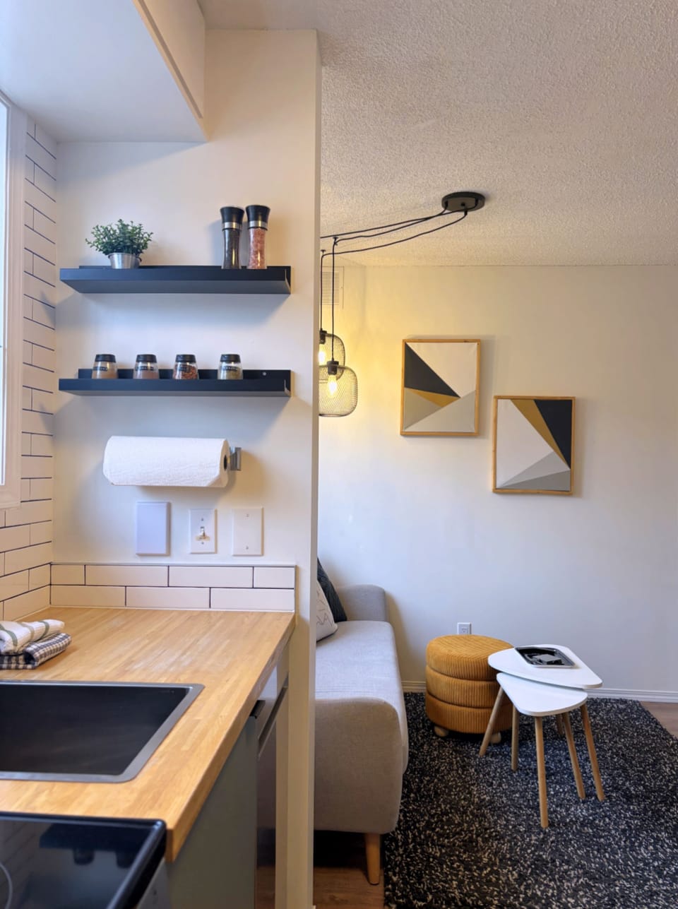 Open concept kitchen/living room