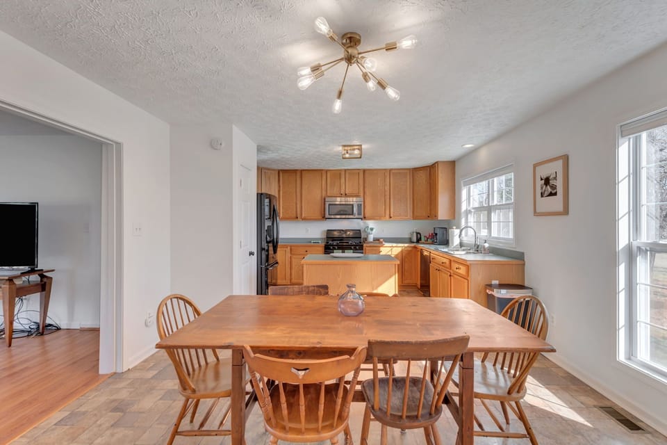 Kitchen with large dining area