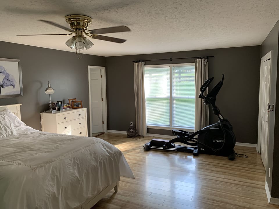 Master Bedroom with office and fitness area