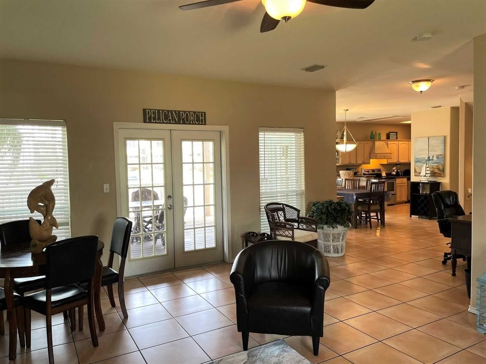 Indoors, Door, Floor, Ceiling Fan, Furniture