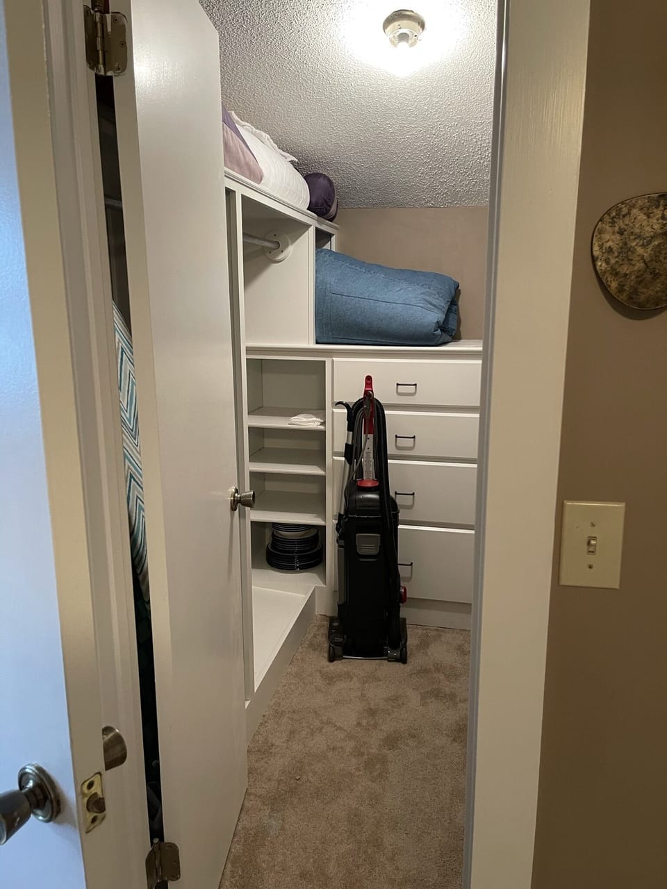 Large walk-in closet in upstairs bedroom