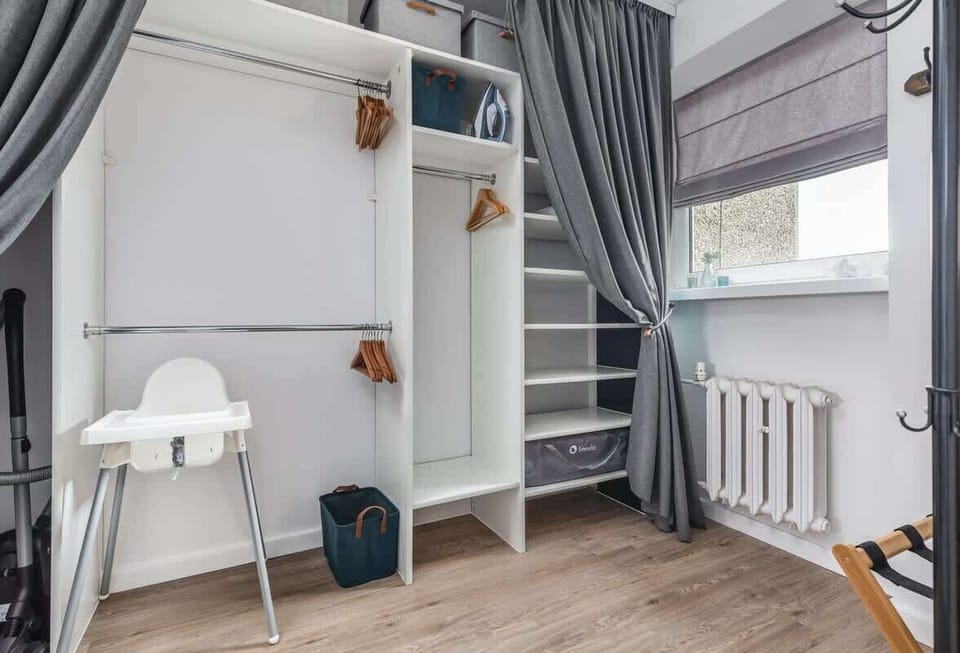 Spacious wardrobe with plenty of storage space. 