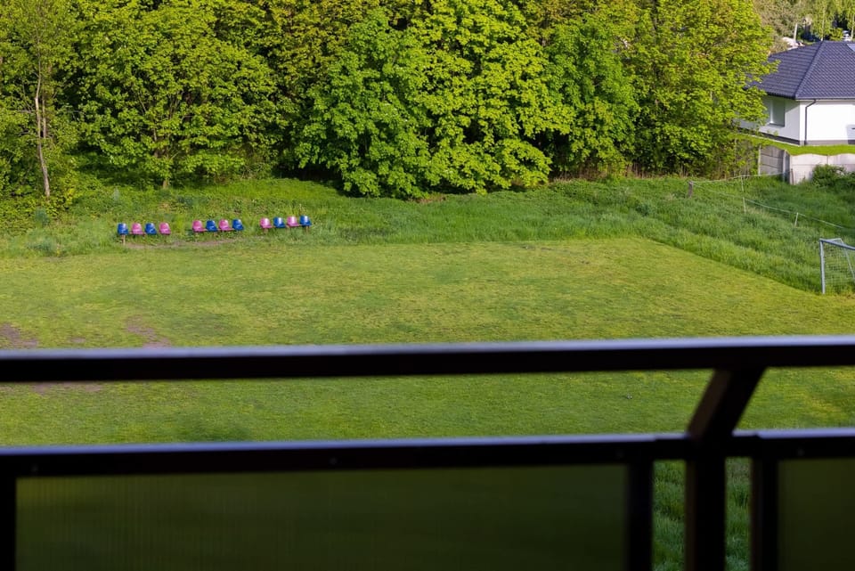 View from the apartment of the surrounding area. 