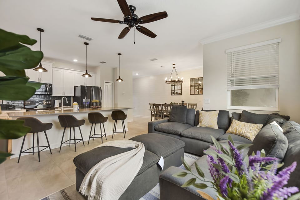 The living area, comfortable and sophisticated