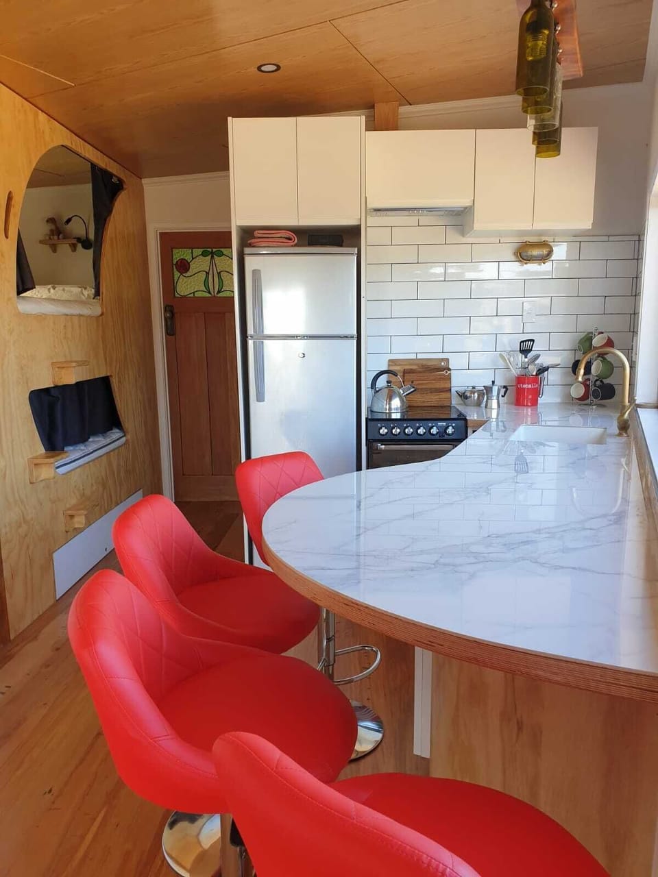 View kitchen and bunk pod