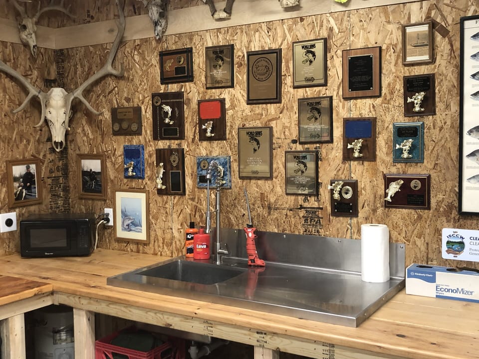 Fish cleaning area.