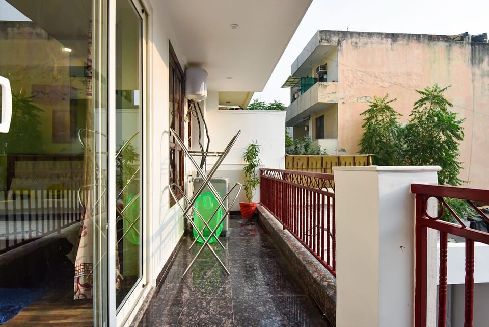 Back Balcony of Serviced Apartment in Gurgaon By Bedchambers