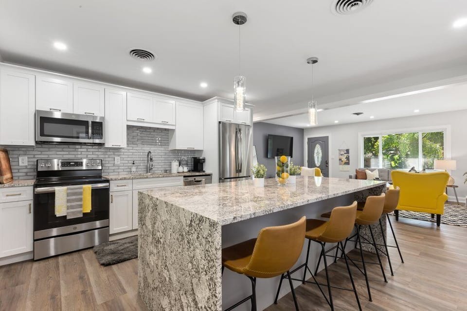 Beautiful Waterfall Granite Countertops