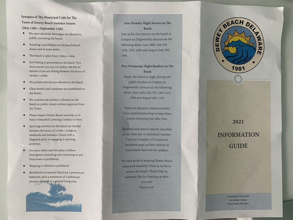 Dewey Beach Visitor Information Guide 