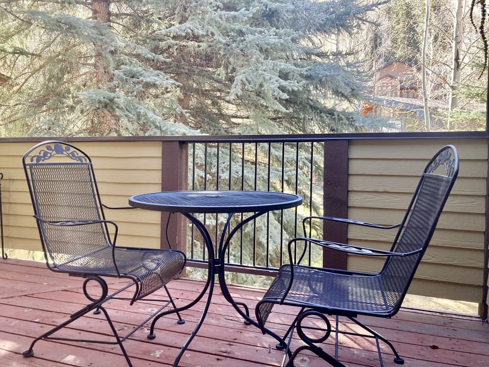 Nice private outdoor patio off the living room area 
