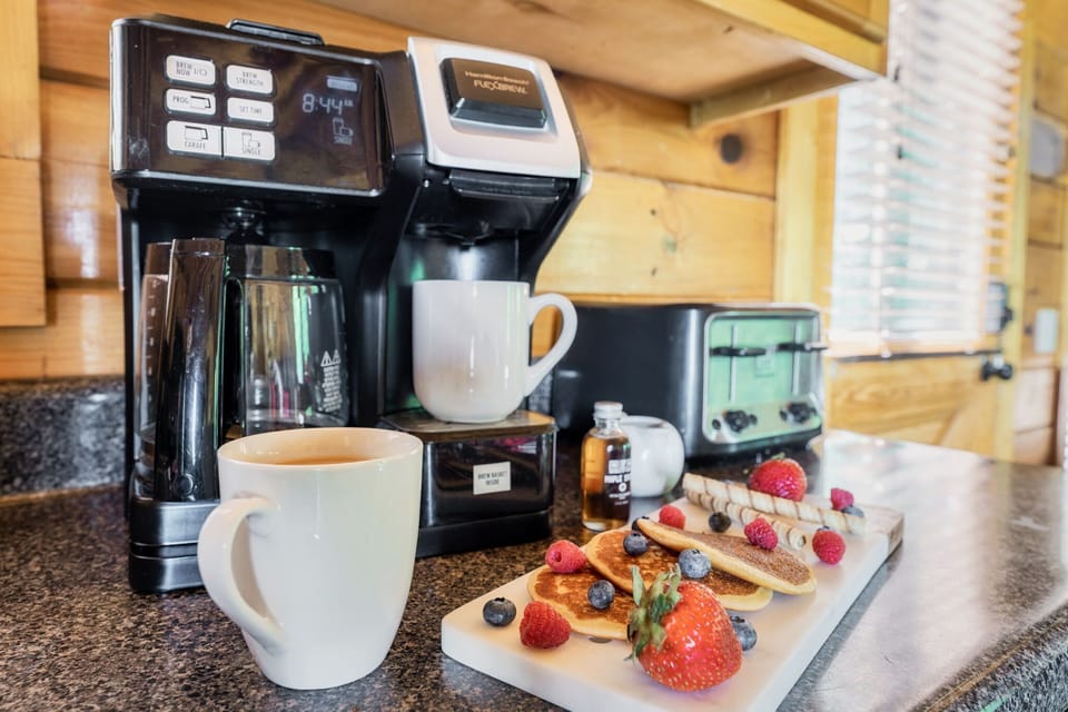 Our coffee maker, you can make your mornings great with a fresh cup of coffee.