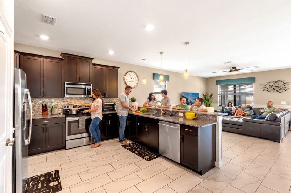 You'll have everything you need to cook a feast in the large open kitchen