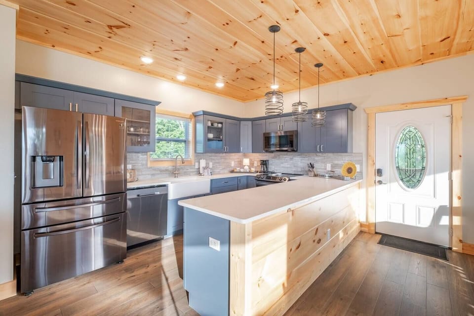 Fully stocked with dishes and most anything you may need to cook with!