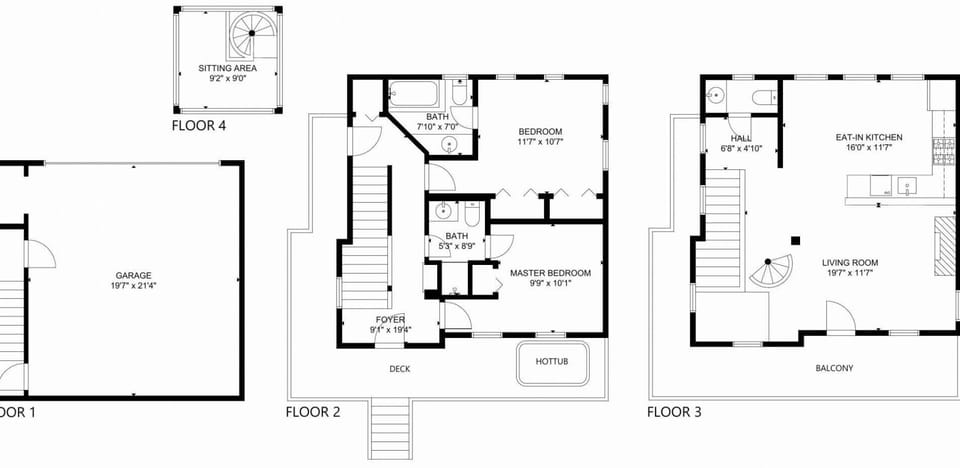 A detailed floor plan of this rental.