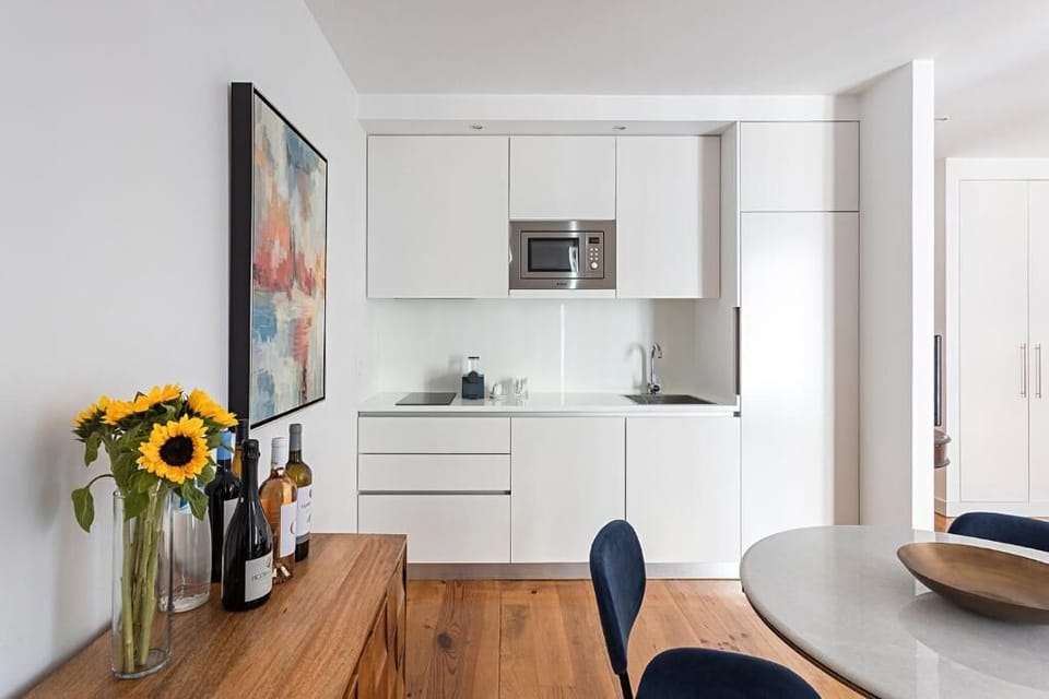 Superior Apartment, 1 Bedroom | Private kitchen | Fridge, microwave, stovetop, dishwasher