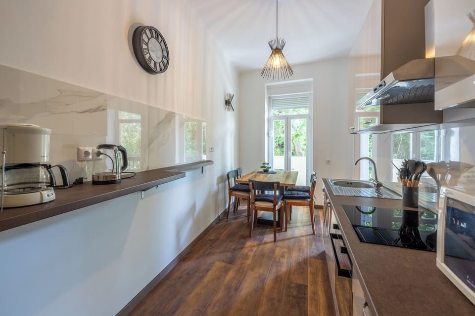 Apartment (K1) | Private kitchen | Fridge, microwave, oven, stovetop