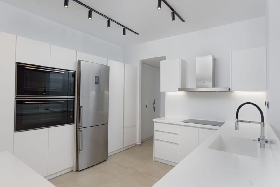 Luxury Villa, Private Pool, Sea View | Private kitchen | Fridge, microwave, oven, stovetop