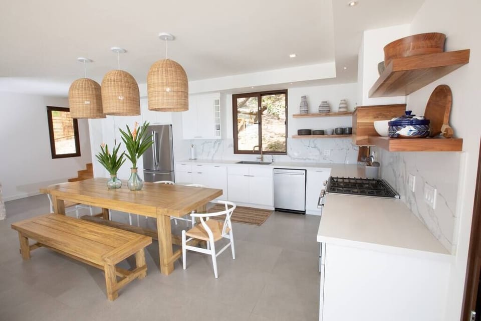 Kitchen with all Bosch appliances and seating for 8 comfortably