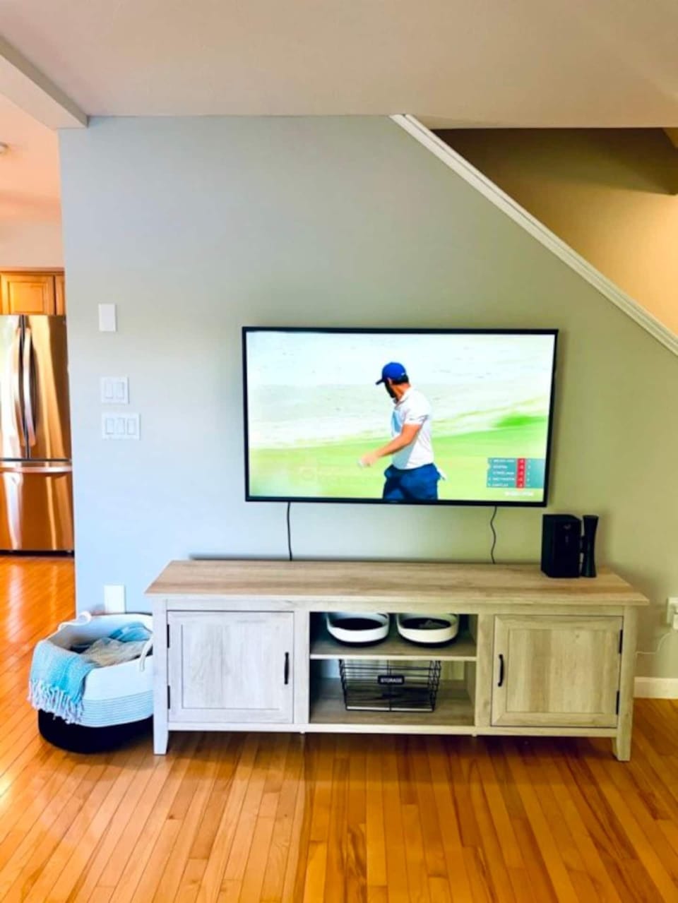 Enjoy your favorite streaming services on our big flat screen Smart TV