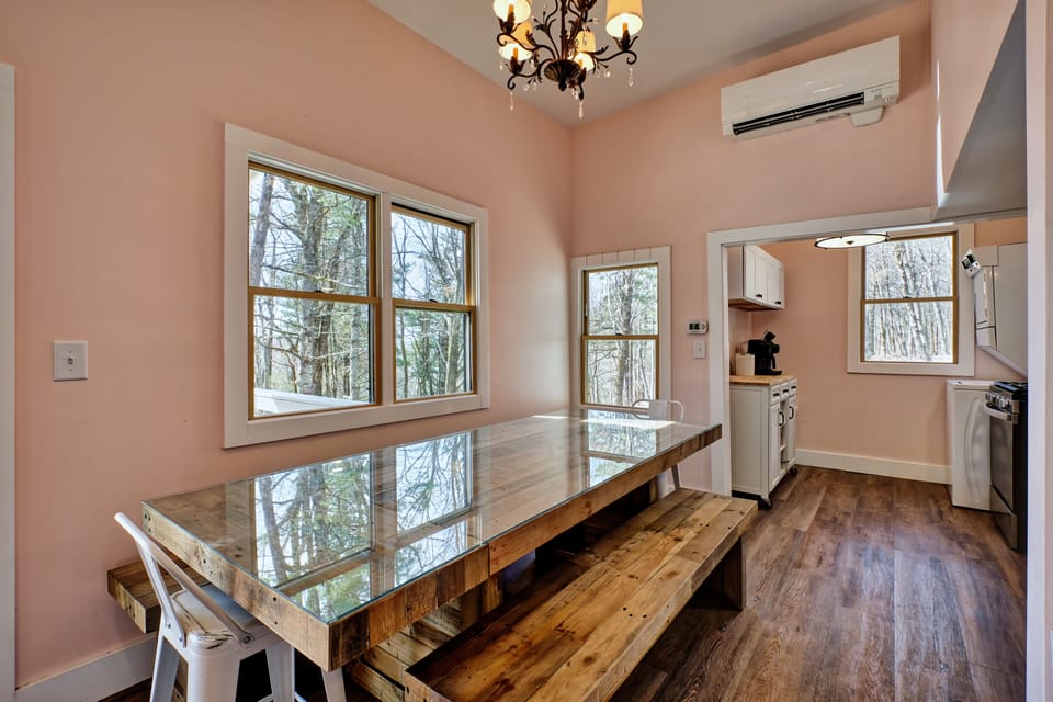 Huge dining area off kitchen