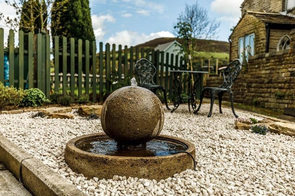 Water fountain in garden space