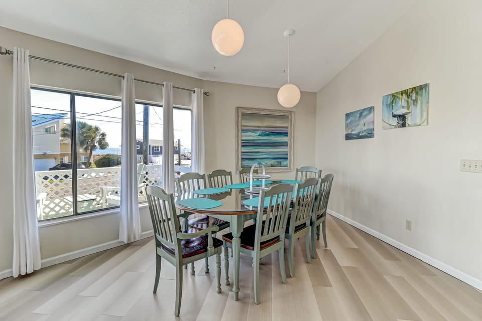 Dining Table Seating 8 with Beautiful Ocean Views
