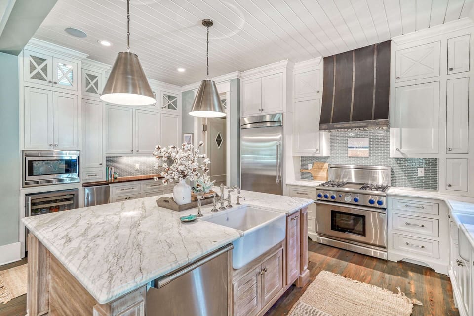 High-end appliances throughout the kitchen